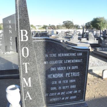 BOTMA Hendrik Petrus 1904-1980