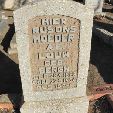 LOUW A.E. nee BERGH 1883-1954