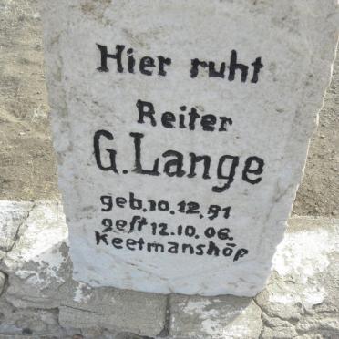 LANGE G. 1891-1906