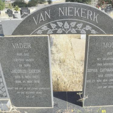 NIEKERK Jacobus Gideon, van 1907-1976 &amp; Sophia Catharina ESTERHUIZEN 1914-1969