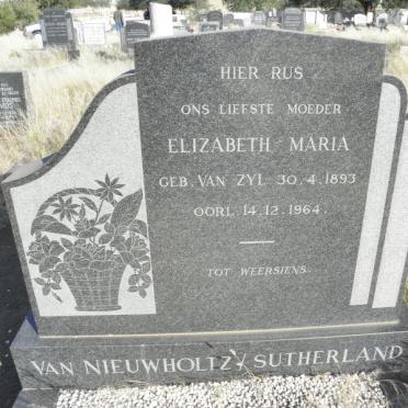 NIEUWHOLTZ Elizabeth Maria, van nee SUTHERLAND 1893-1964