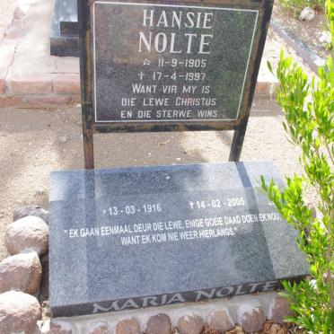 NOLTE Hansie 1905-1997