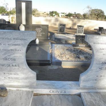 OLIVIER Jacob Nicolaas 1910-1993 &amp; Anna Helena 1931-