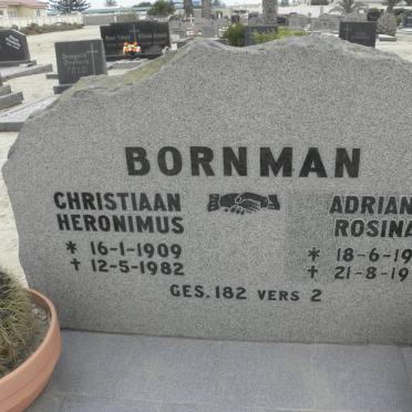 BORNMAN Christiaan Heronimus 1909-1982 &amp; Adriana Rosina 1909-1995