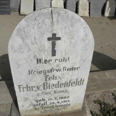 BIEDENFELDT Felix, v.  1892-1915