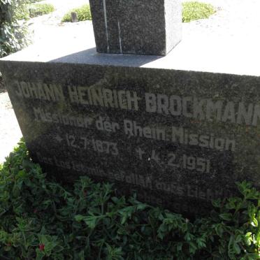 BROCKMANN Johann Heinrich 1873-1951