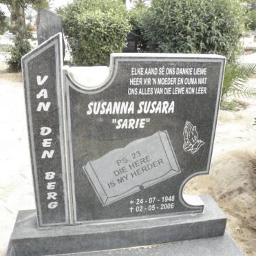 BERG Susanna Susara, van den 1948-2006