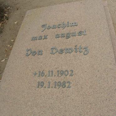 DEWITZ Joachim Max August, von 1902-1982