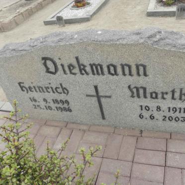 DIEKMANN Heinrich 1899-1986 &amp; Martha 1911-2003