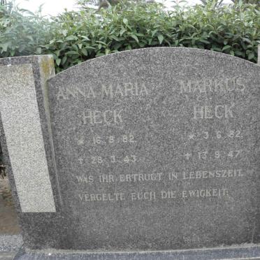 HECK Markus 1882-1947 &amp; Anna Maria 1882-1943
