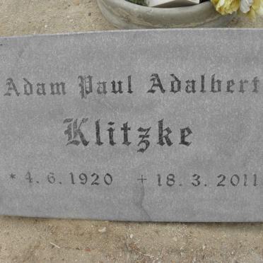 KLITZKE Adam Paul Adalbert 1920-2011