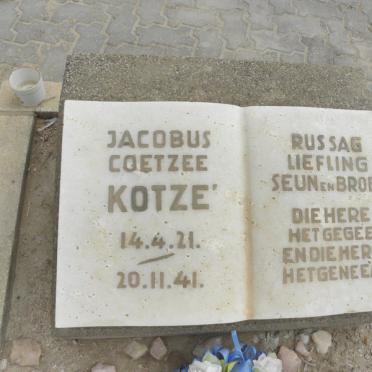 KOTZE Jacobus Coetzee 1921-1941