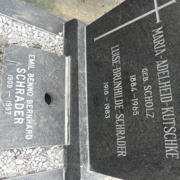 KUTSCHKE Maria Adelheid nee SCHOLZ 1884-1965 :: SCHRADER Luise Brunhilde 1918-1983 :: SCHRADER Emil Benno Bernhard 1909-1997