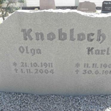KNOBLOCH Karl 1909-1981 &amp; Olga 1911-2004