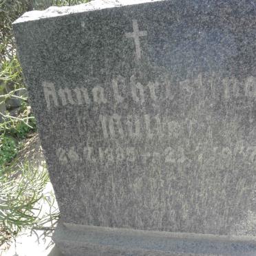 MÜLLER Friedrich Wilhelm 1883-1950 &amp; Anna Christina 1885-1957