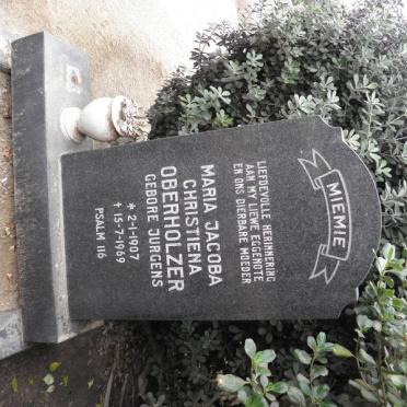 OBERHOLZER Maria Jacoba Christiena nee JURGENS 1907-1969