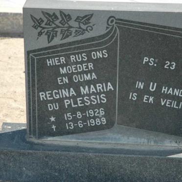 PLESSIS Regina Maria, du 1926-1989