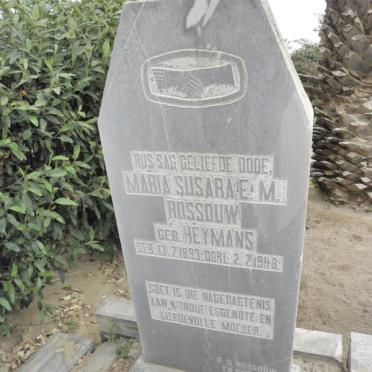 ROSSOUW Maria Susara E.M. nee HEYMANS 1893-1948