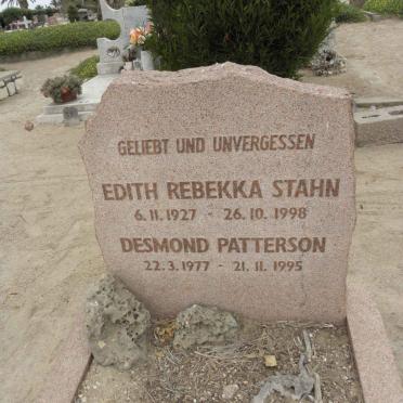 STAHN Edith Rebekka 1927-1998 :: PATTERSON Desmond 1977-1995