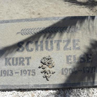 SCHÜTZE Kurt 1913-1975 &amp; Else 1904-1971