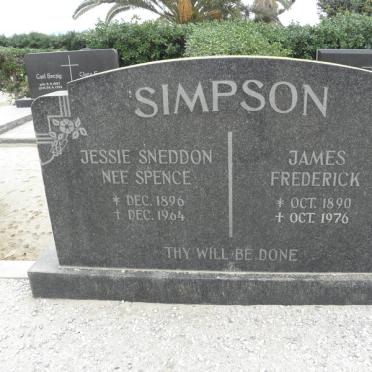 SIMPSON James Frederick 1890-1976 &amp; Jessie Sneddon SPENCE 1896-1964
