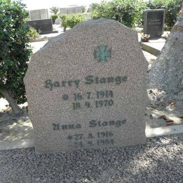 STANGE Harry 1914-1970 &amp; Unna 1916-1984