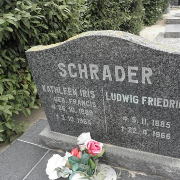 SCHRADER Ludwig Friedrich 1885-1966 &amp; Kathleen Iris FRANCIS 1889-1964