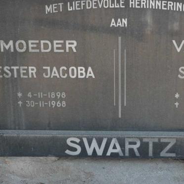 SWARTZ Sarel 1884-1969 &amp; Hester Jacoba 1898-1968