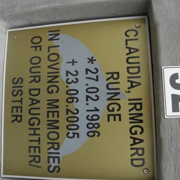 RUNGE Claudia Irmgard 1986-2005