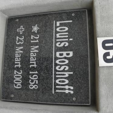 BOSHOFF Louis 1958-2009