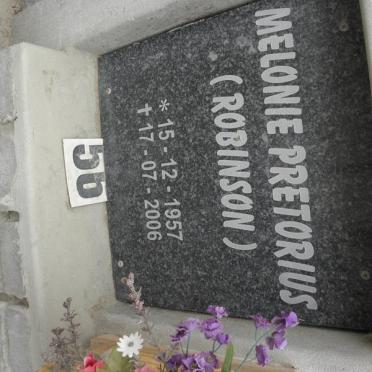 PRETORIUS Melonie nee ROBINSON 1957-2006