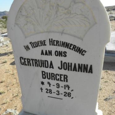 BURGER Gertruida Johanna 1914-1926