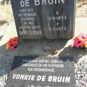 BRUIN David Hendrik, de 1895-1972 :: DE BRUIN Vonkie 1931-2007