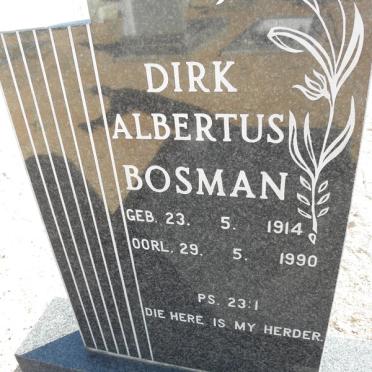 BOSMAN Dirk Albertus 1914-1990