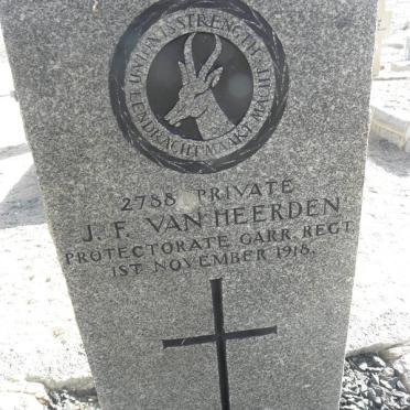 HEERDEN J.F., van -1918