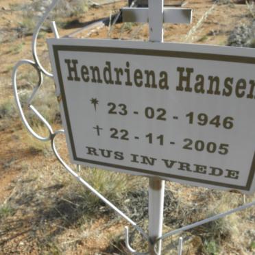 HANSEN Hendriena 1946-2005
