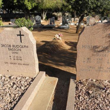 BASSON Jacob Rudolph 1921-1994 &amp; Hester Magrieta RUA 1924-2004