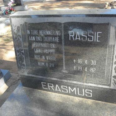 ERASMUS Rassie 1930-1982