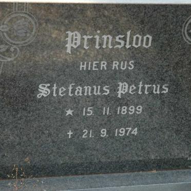 PRINSLOO Stefanus Petrus 1899-1974