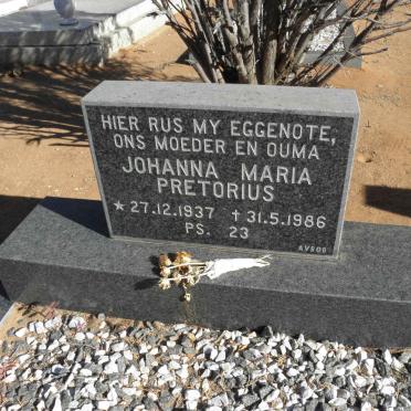 PRETORIUS Johanna Maria 1937-1986