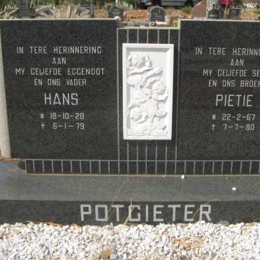 POTGIETER Hans 1928-1979 :: POTGIETER Pietie 1967-1980