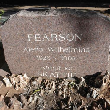 PEARSON Aletta Wilhelmina 1926-1992