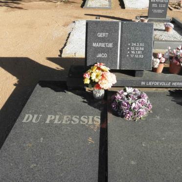PLESSIS Gert, du 1950-1993 &amp; Marietjie 1956-1993 :: PLESSIS Jaco, du 1981-1993