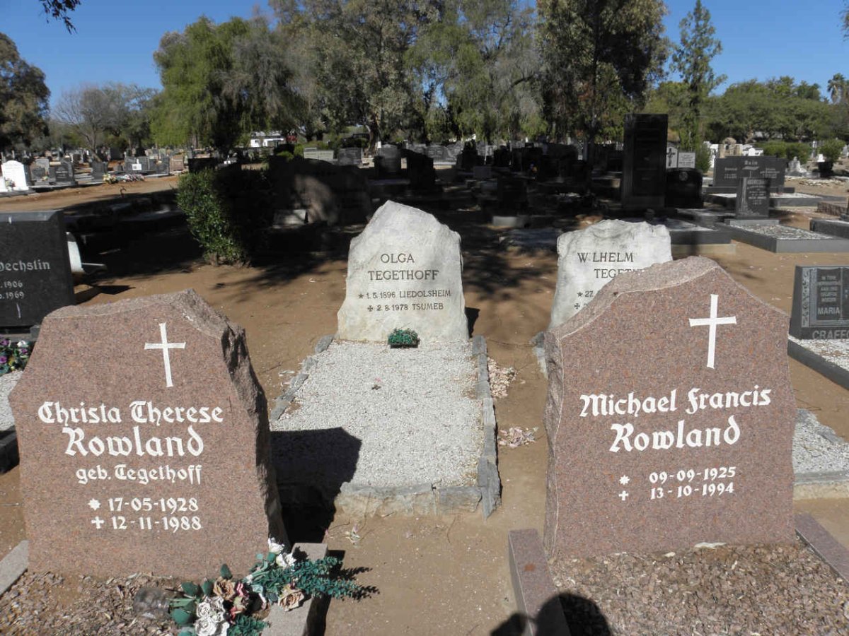 ROWLAND Michael Francis 1925-1994 & Christa Therese TEGETHOFF 1928-1988