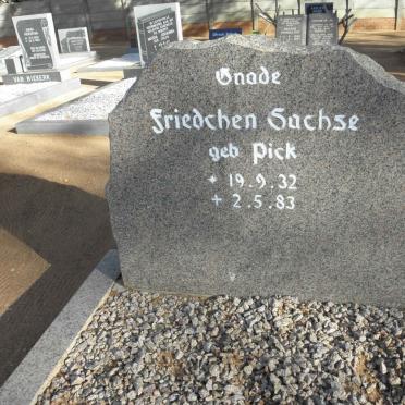 SACHSE Friedchen nee PICK 1932-1983