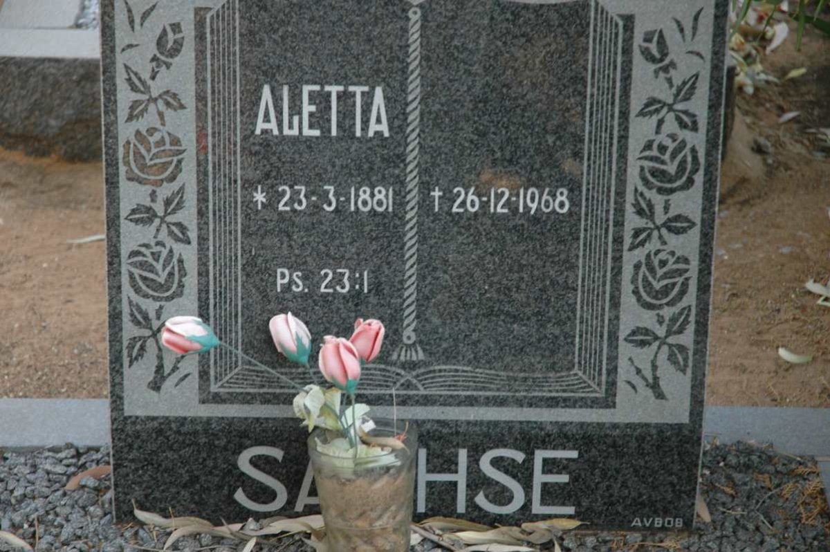 SACHSE Aletta 1881-1968