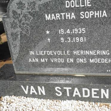 STADEN Dollie Martha Sophia, van 1935-1981