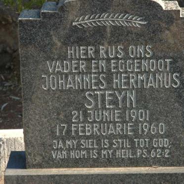 STEYN Johannes Hermanus 1901-1960