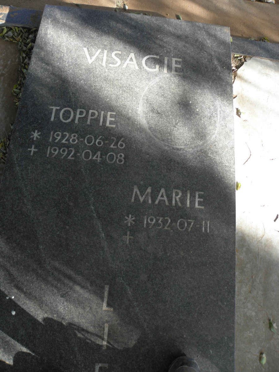 VISAGIE Toppie 1928-1992 &amp; Marie 1932-