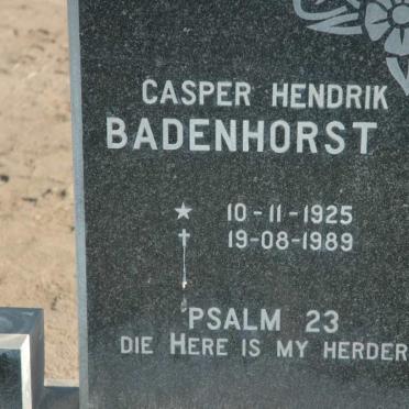 BADENHORST Casper Hendrik 1925-1989